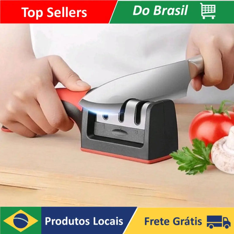 Amolador Afiador De Afiar Profissional Facas Tesouras Garfos Cozinha Gourmet Churrasco - Entrega Rápida Para Todo o Brasil